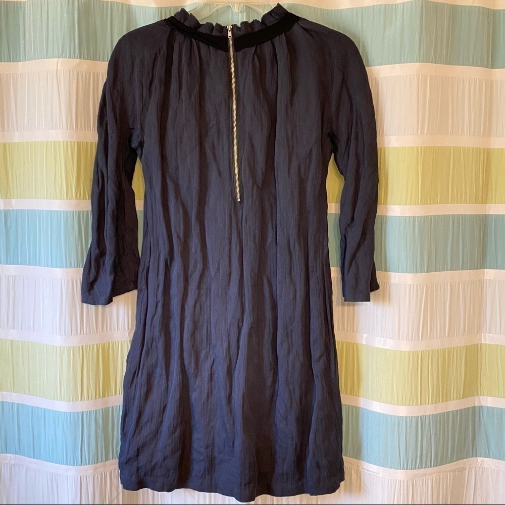 Vena Cava Dress High Neck Navy Blue Sz 6 - Picture 6 of 8